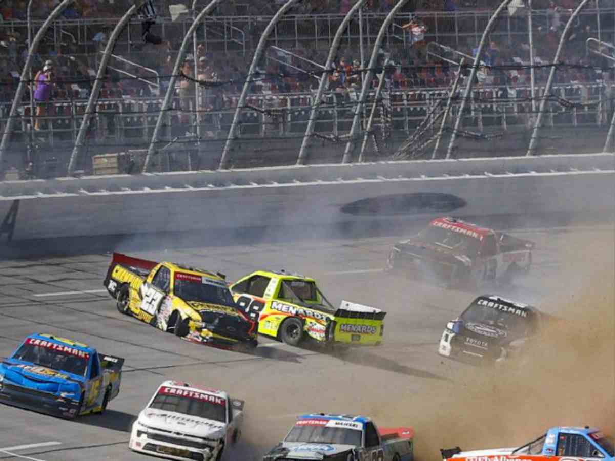 Heavy wreck at the Talladega Speedway