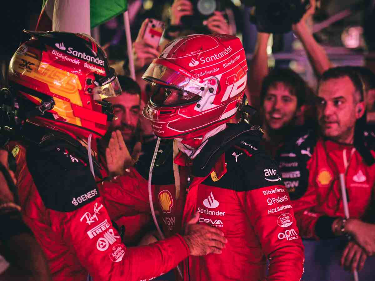 Carlos Sainz and Charles Leclerc ar Singpore