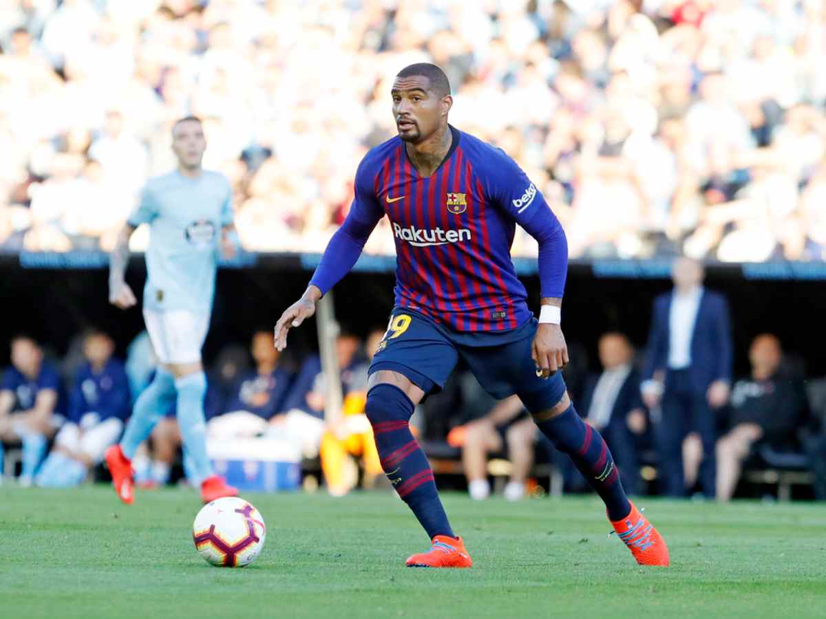 Kevin-Prince Boateng in action for Barcelona.