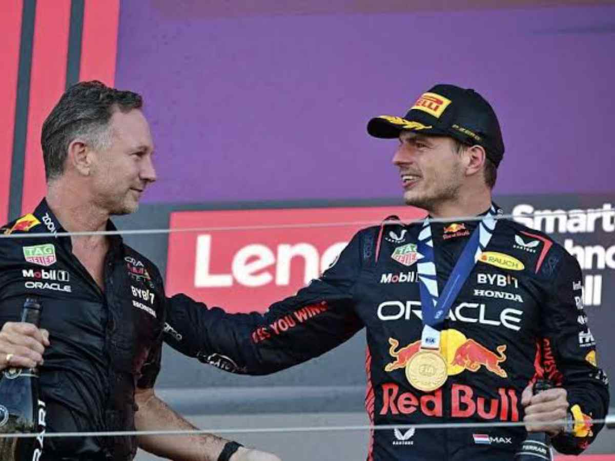 Christian Horner and Max Verstappen