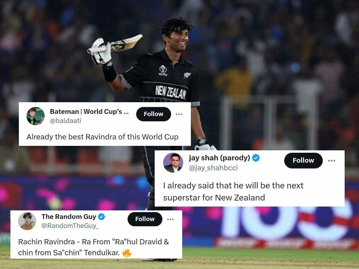 “Next big thing in cricket for sure”- Netizens go berserk as Rachin Ravindra scripts history for New Zealand after century knock in World Cup debut against England