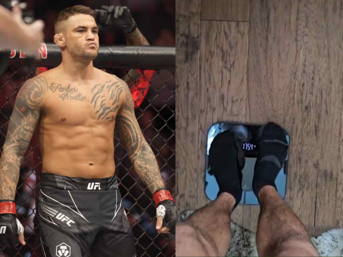 WATCH: Dustin Poirier beats 190-pound weight-bully allegations in style by weighing himself on video during off-season