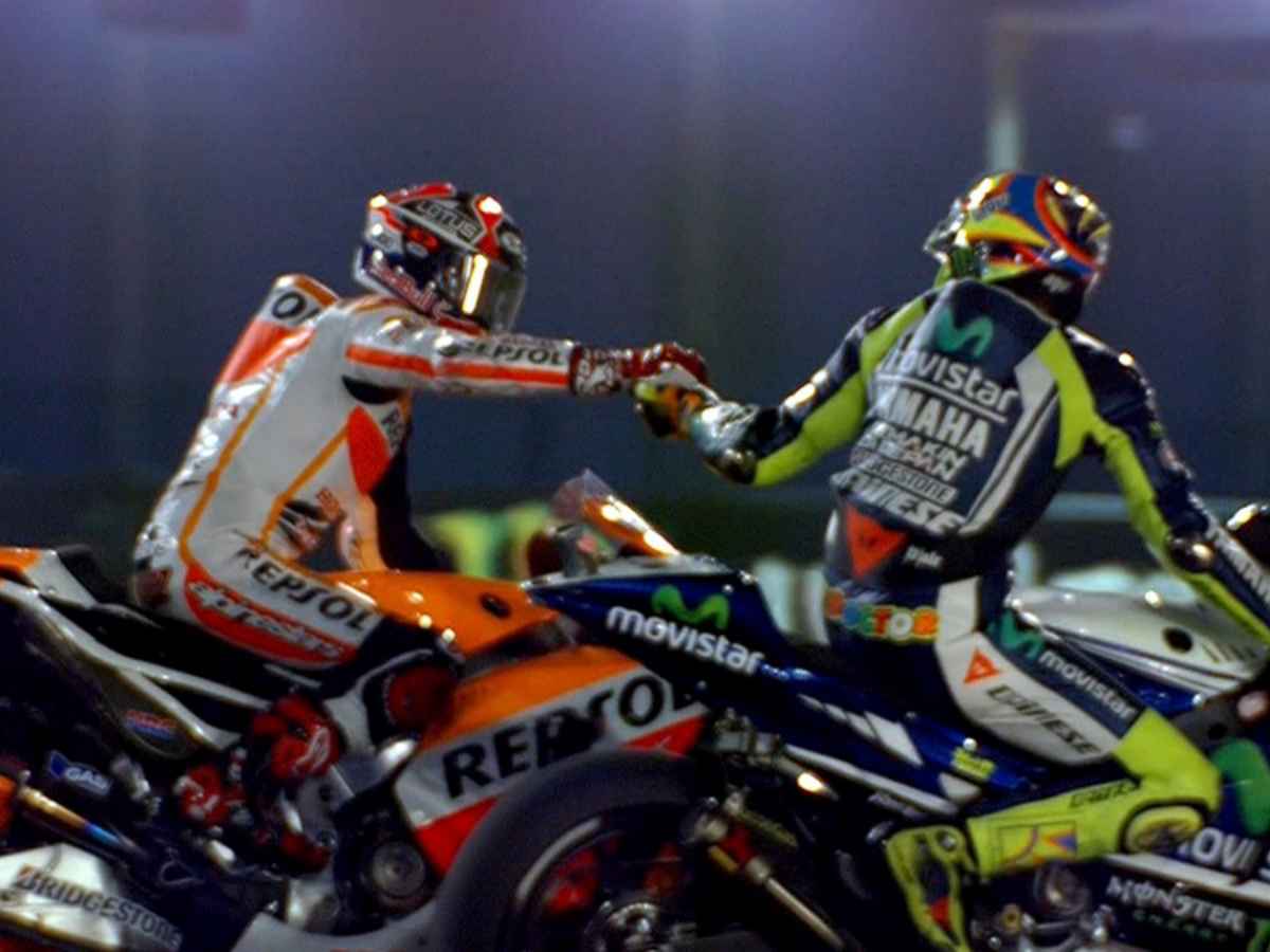 Marc Marquez and Valentino Rossi (via MotoGP)