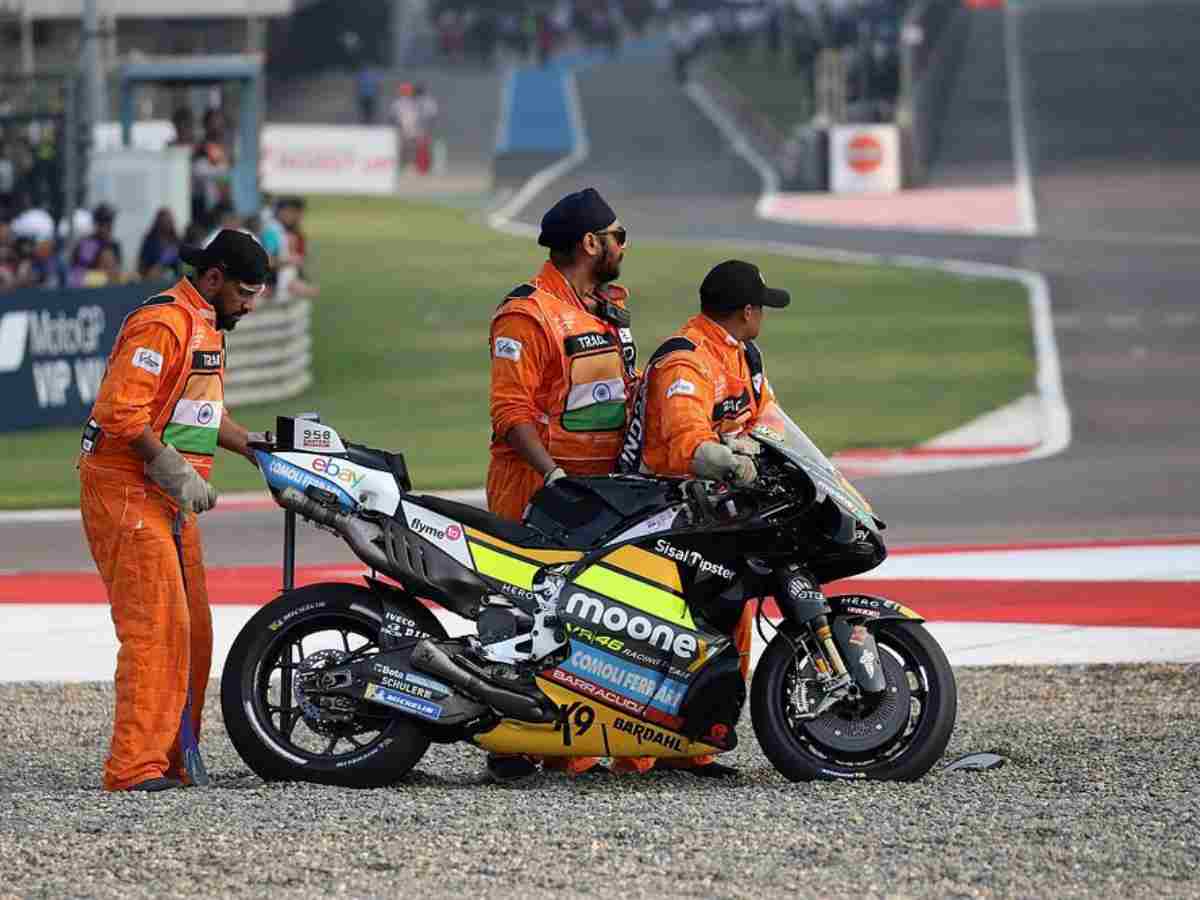 Luca Marini Indian GP crash (via espn)