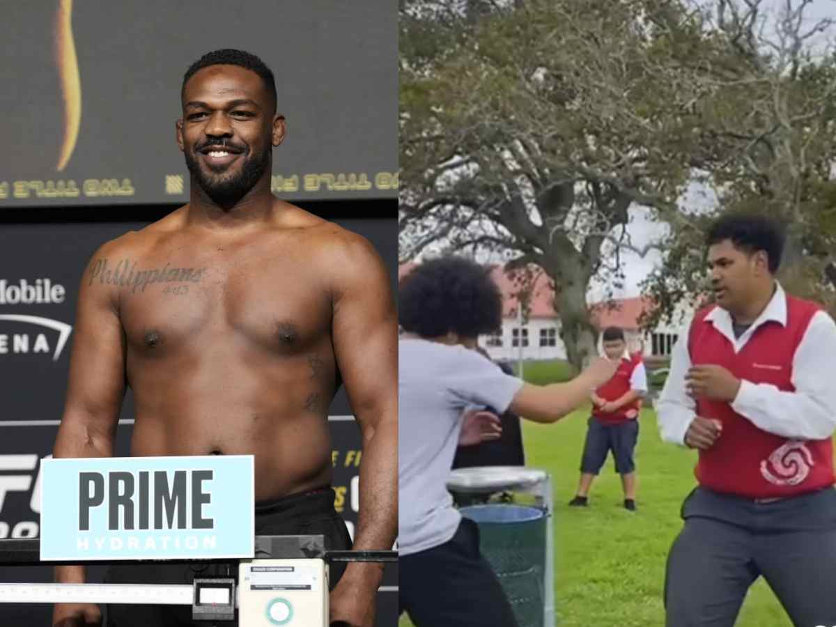 WATCH: ‘Doing it old school’ – Technical School yard fight gets cosign of UFC ‘GOAT’ Jon Jones as two students tee-off at each other