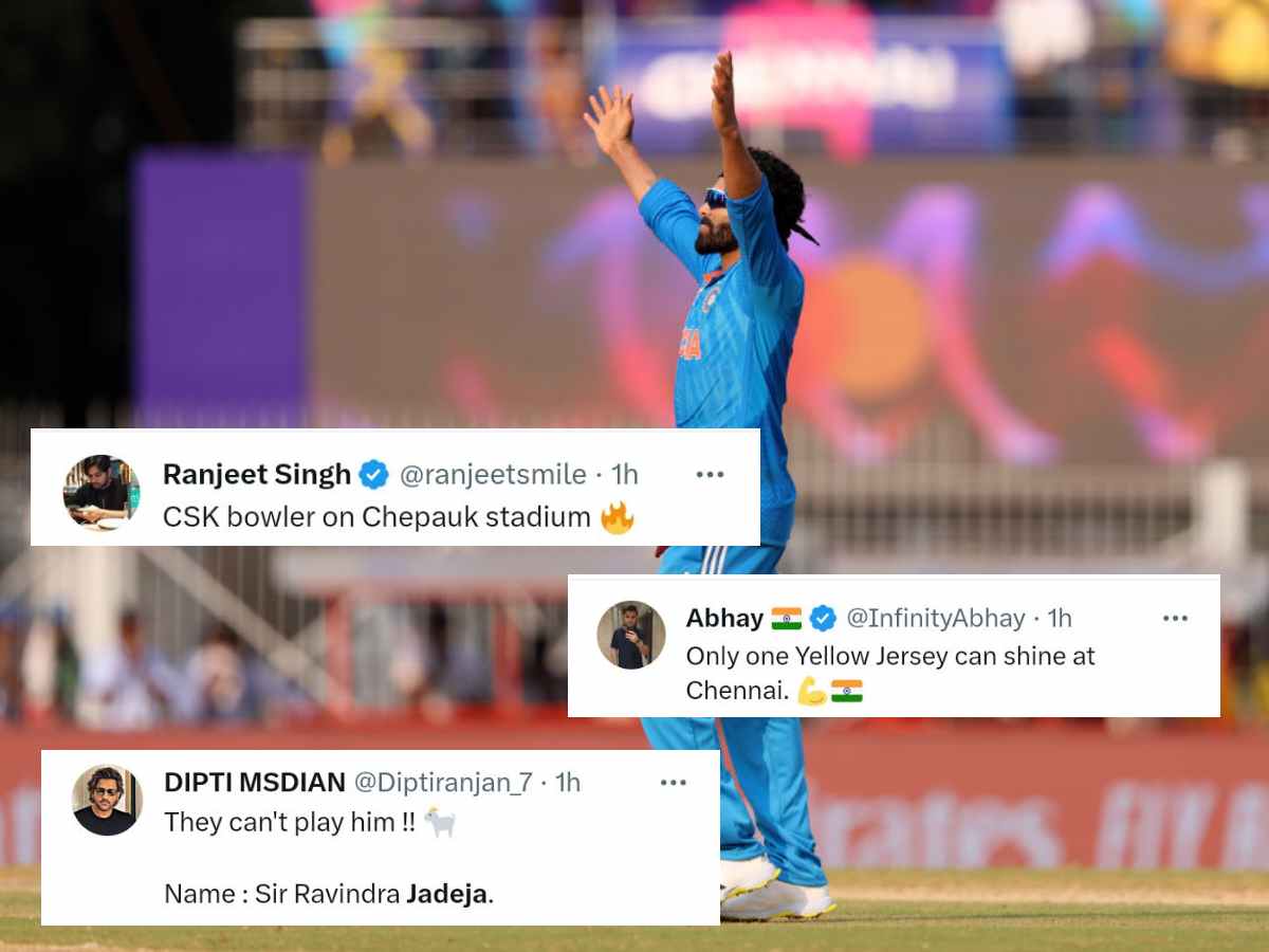 “They can’t play him”- Netizens ecstatic as Ravindra Jadeja does it for India at Chepauk by demolishing Australia in ODI World Cup