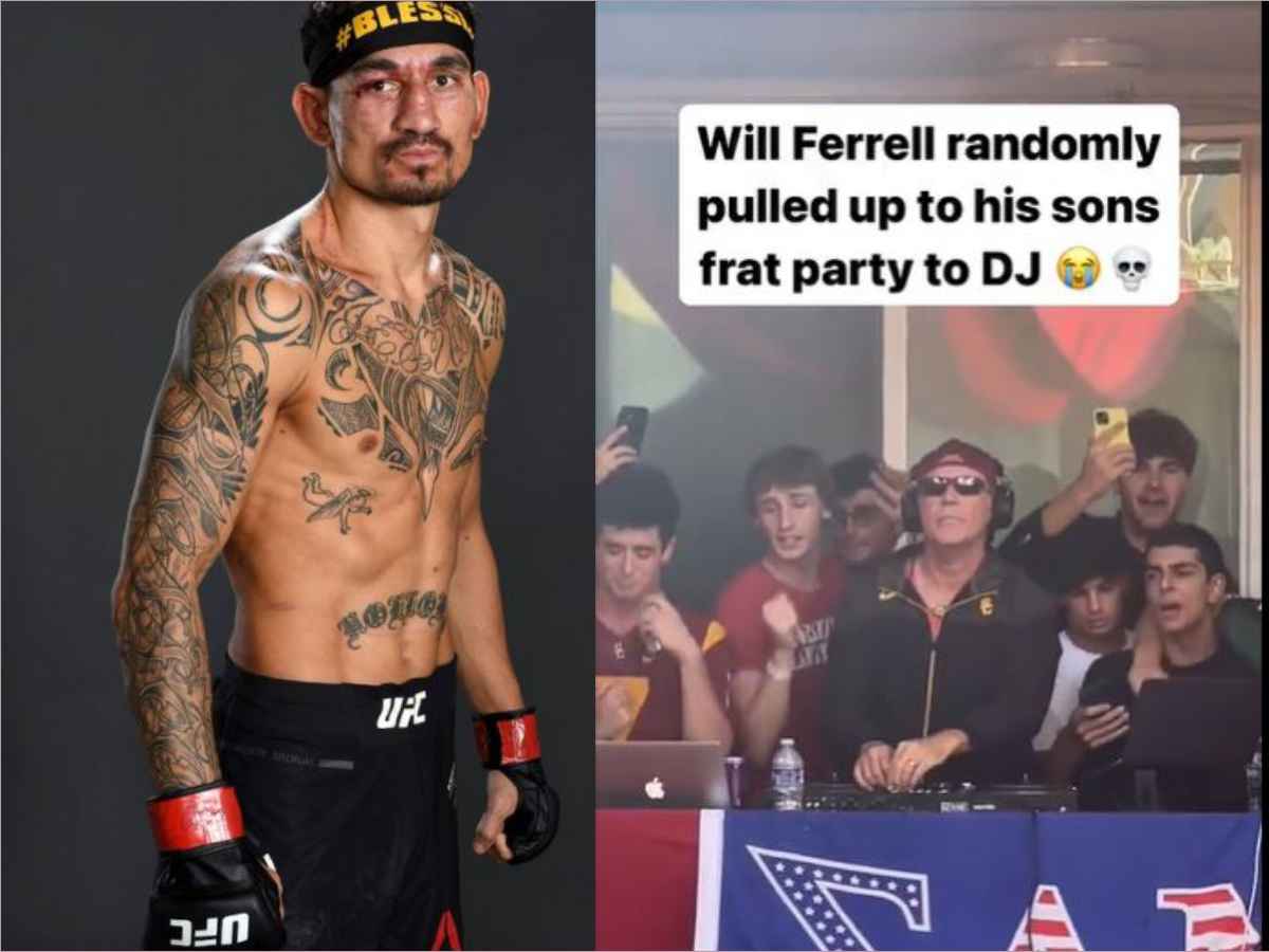 “I would lose it” – Hollywood favorite Will Ferrell DJing at son’s frat party leaves UFC champ Max Holloway in splits