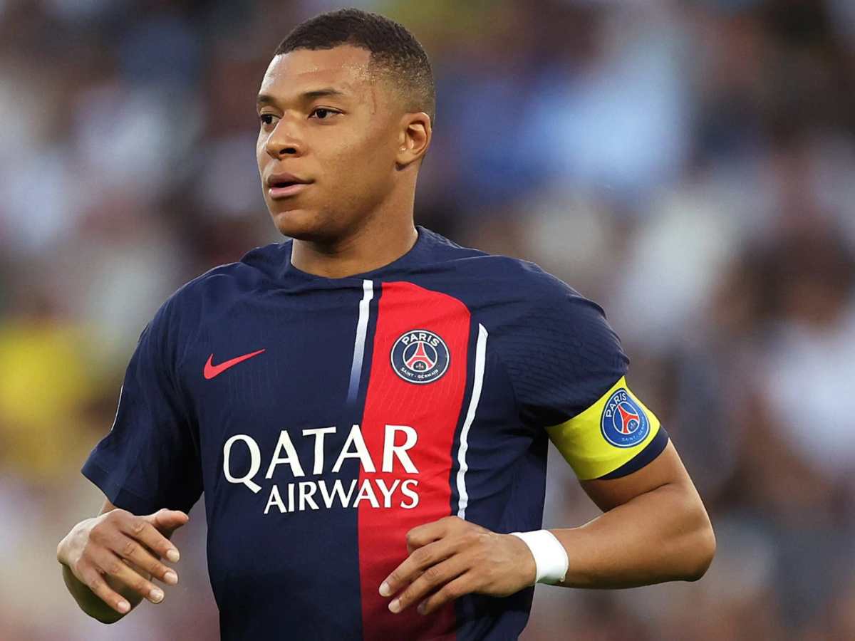 Kylian Mbappe in action for PSG.