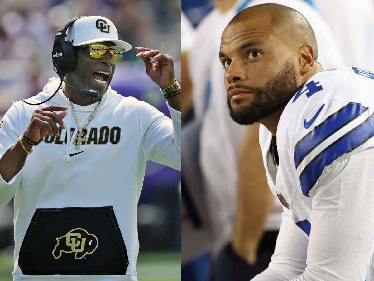 Deion Sanders (L) and Dak Prescott (R)