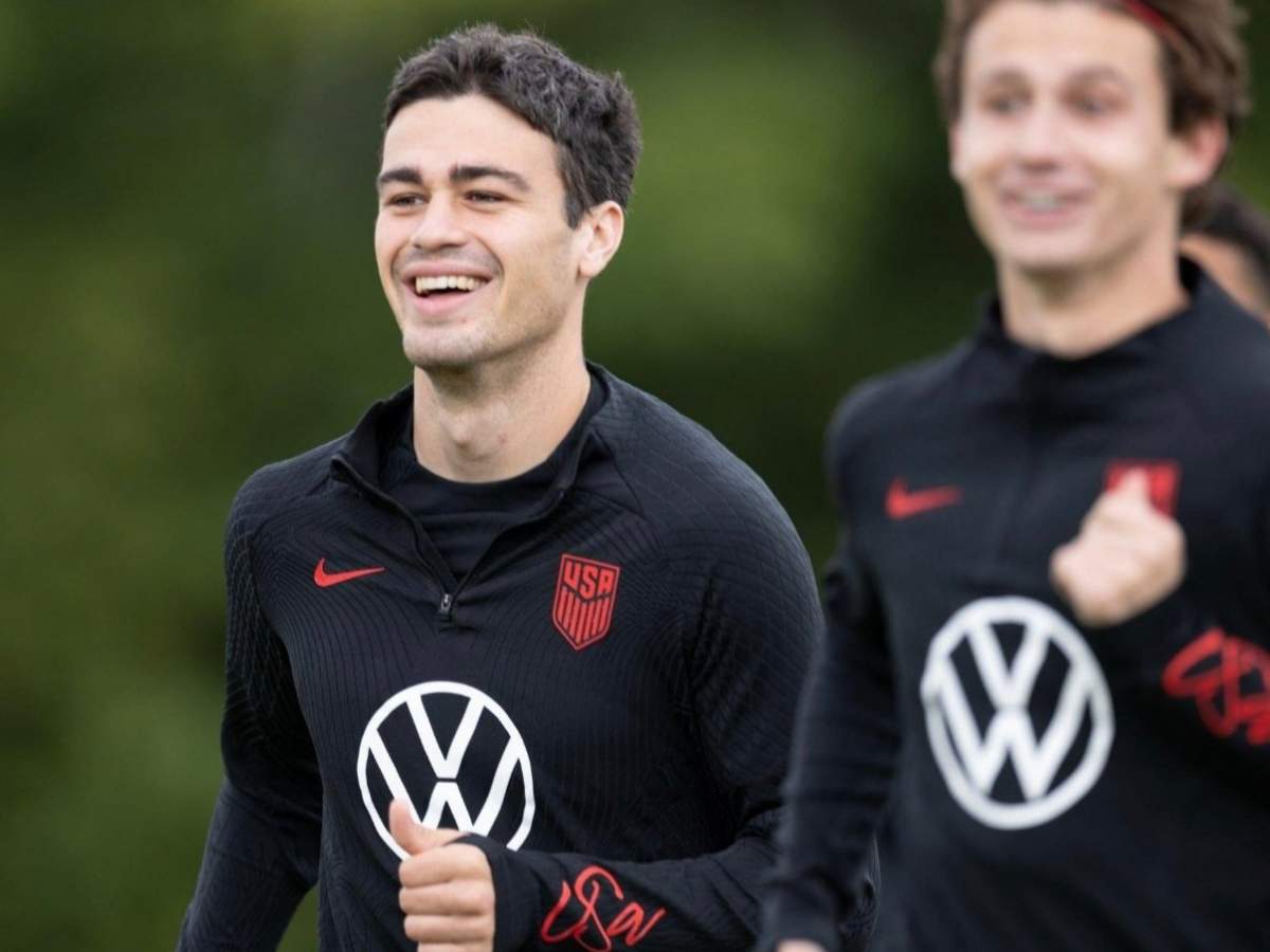 USMNT's Gio Reyna in training session