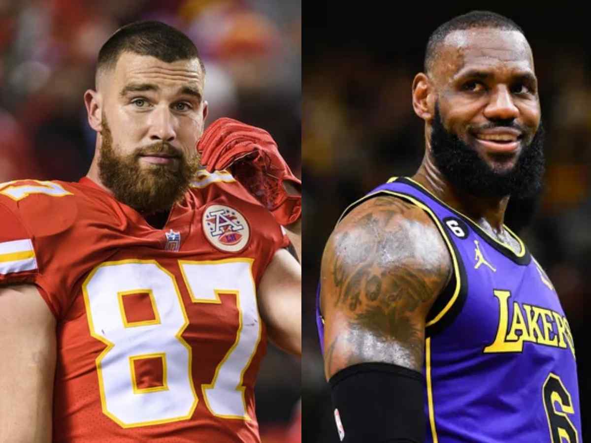 LeBron James is proud of Travis Kelce for successfully wooing Taylor Swift. (IMAGE: AP)