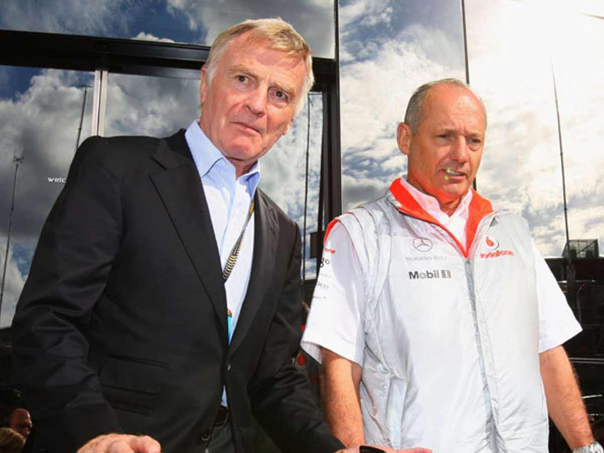 Max Mosley and Ron Dennis (image via Sky Sports F1)