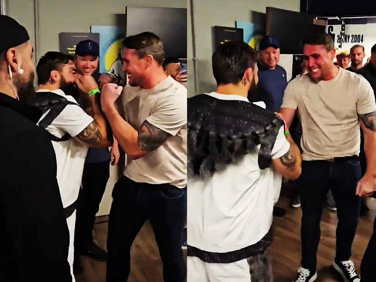 WATCH: Former UFC stars Mike Perry and Darren Till steal spotlight from Dillon Danis and Logan Paul with hilarious interaction in Manchester