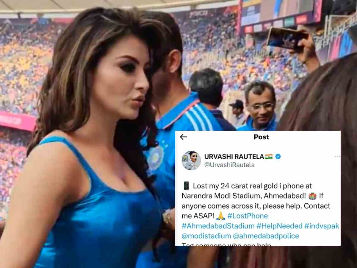 Urvashi Rautela who fought with Rishabh Pant on social media lost her 24-carat GOLD iPhone while attending India vs Pakistan match in Ahmedabad