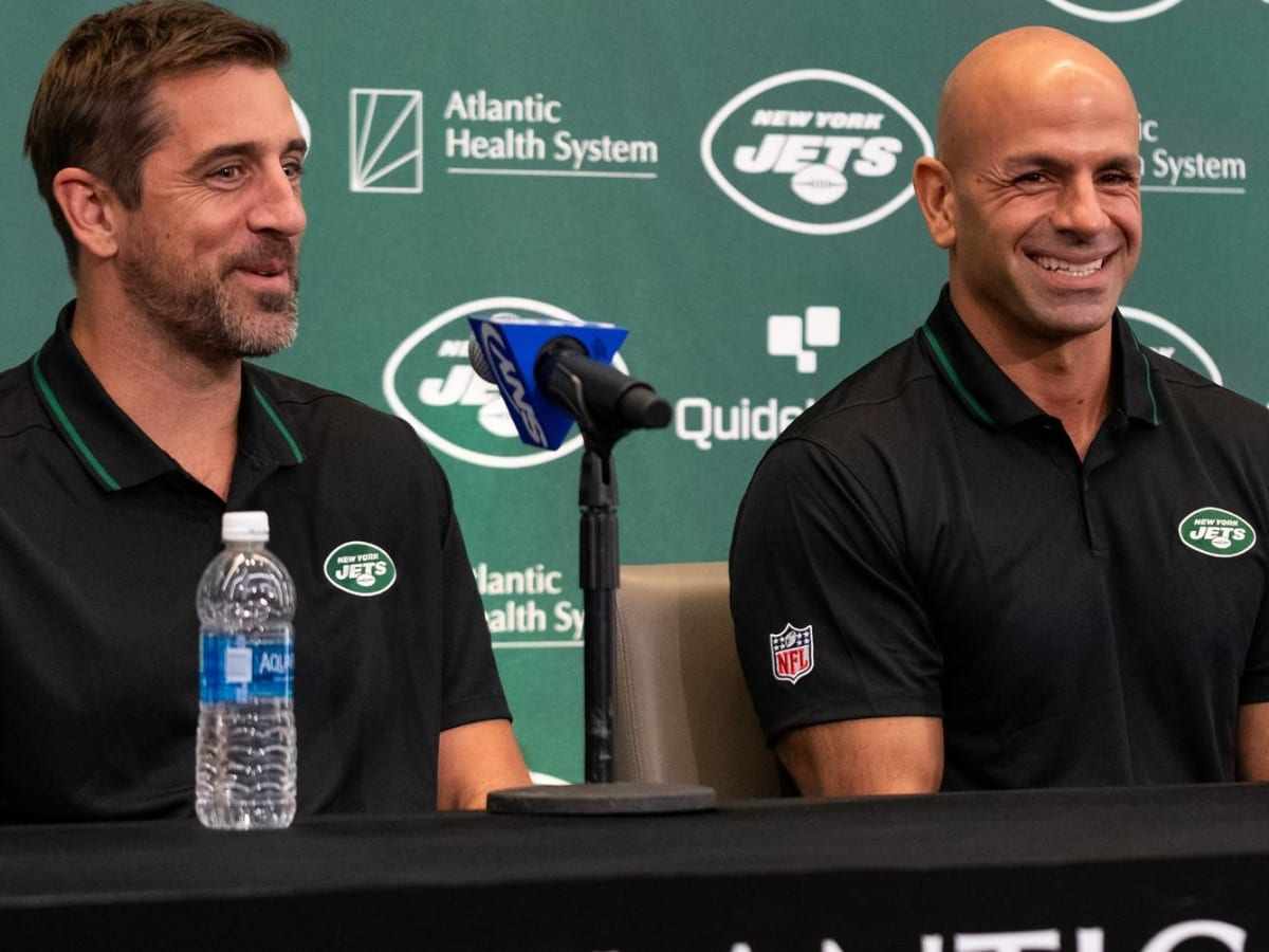 Skip Bayless reasons why Aaron Rodgers shouldn't be 'prematurely' throwing football only to delay his eventual return 1 Aaron Rodgers and Robert Saleh.