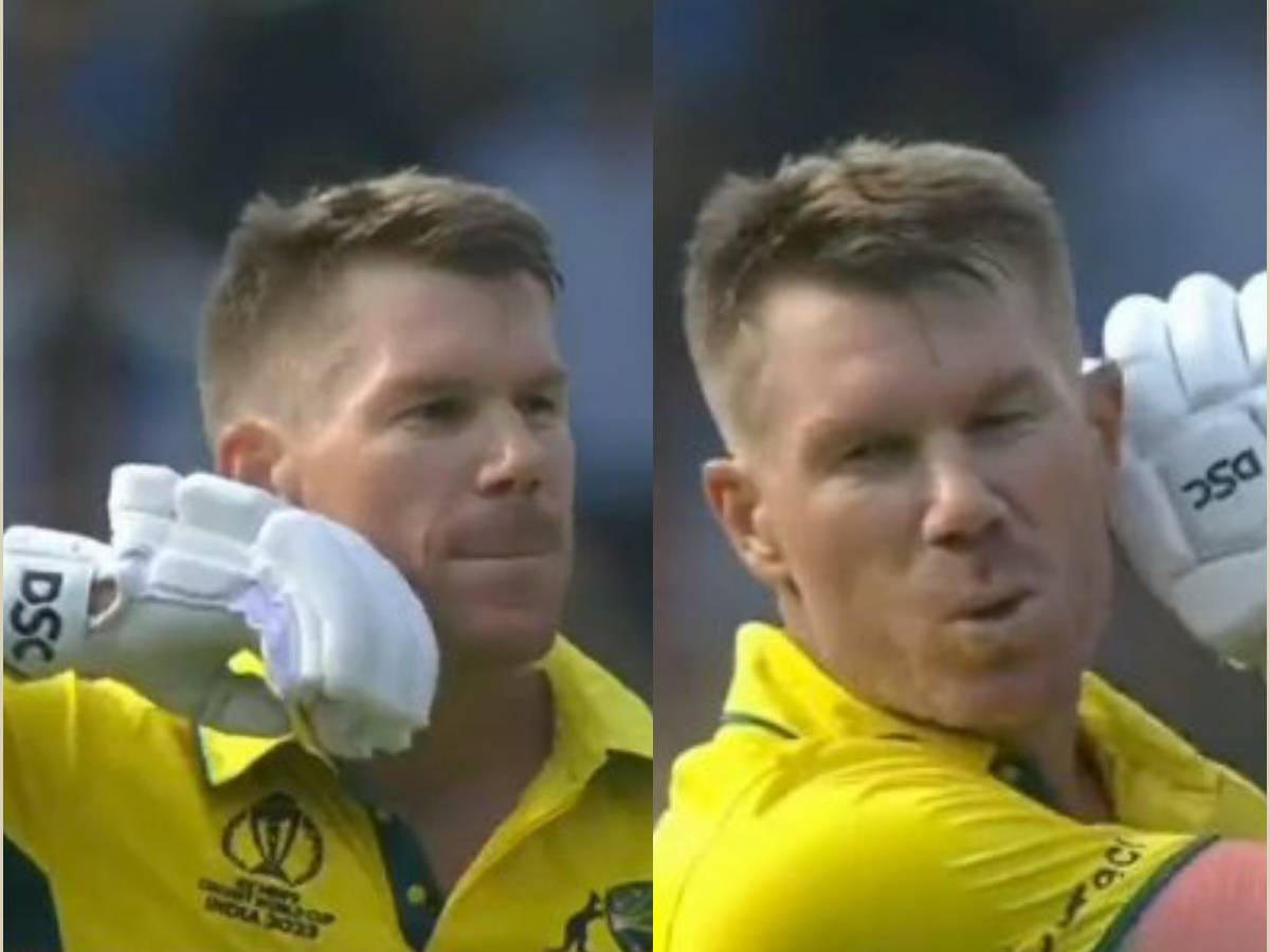 WATCH: Ageless David Warner brings out his favorite ‘PUSHPA’ celebration after 5th ODI World Cup ton in match against Pakistan