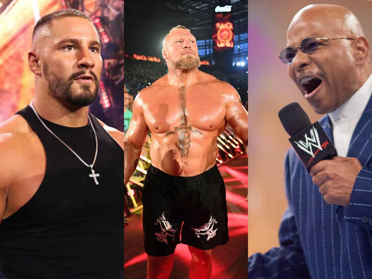 Bron Breakker, Brock Lesnar and Teddy Long