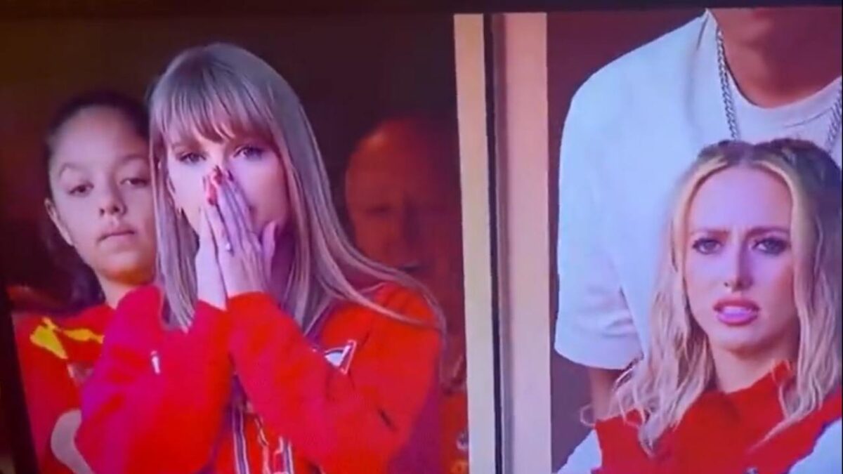 “He shouldn’t be allowed near women!” – Patrick Mahomes’ brother Jackson standing right behind Taylor Swift during Chiefs-Chargers game triggers fans on social media
