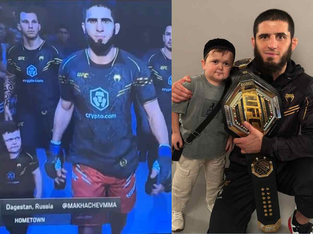 WATCH: ‘That’s fu**in awesome!’ Internet sensation Hasbulla’s appearance in UFC 5 alongside Islam Makhachev has fans in splits