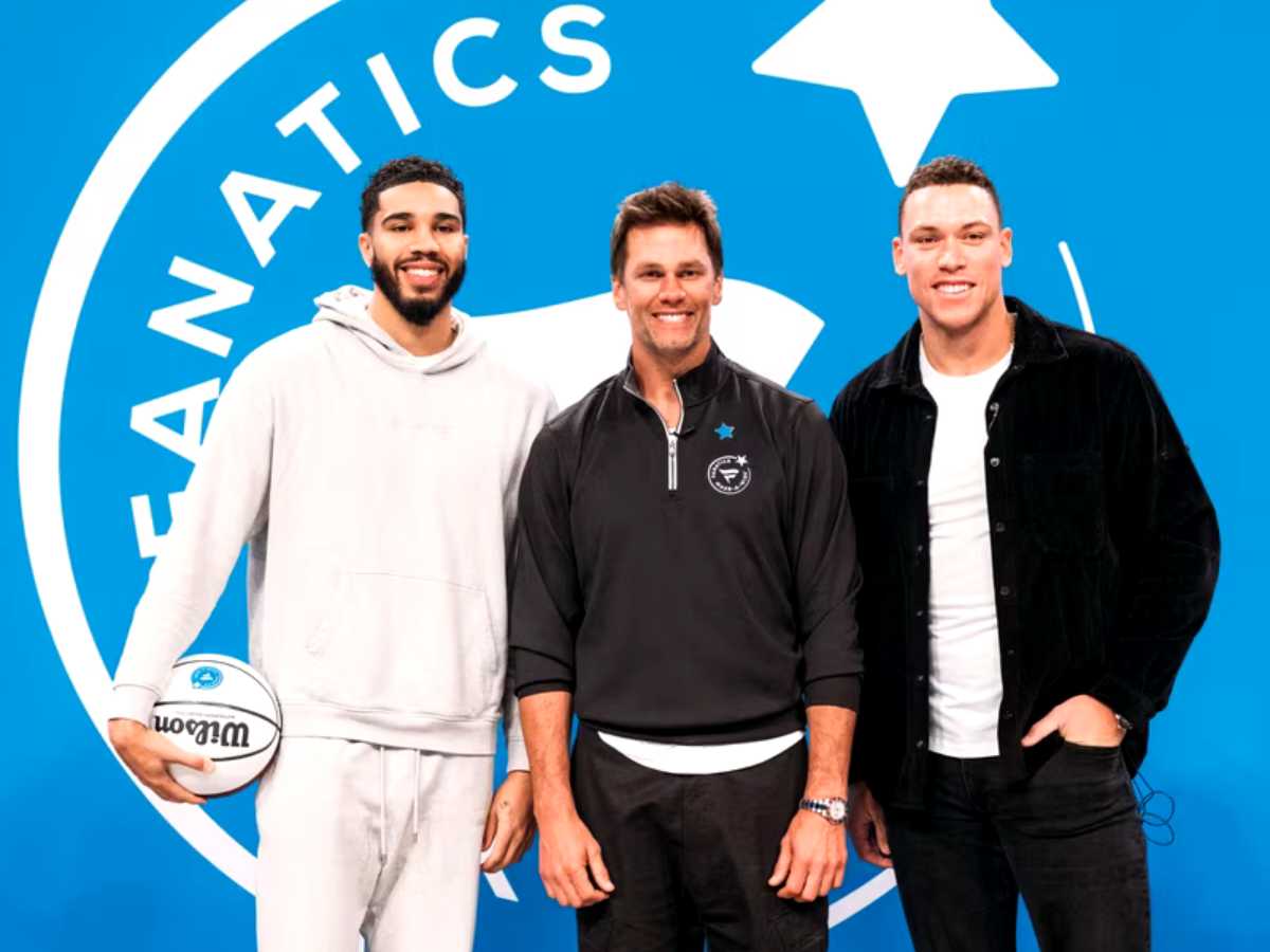 Jayson Tatum, Tom Brady, and Aaron Judge came together for a Make a Wish event. (IMAGE: Fanatics)