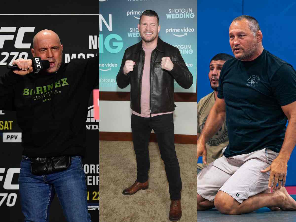 “The ultimate fu*k you,” – Joe Rogan and Dan Henderson in stitches as the latter trolled Michael Bisping with KO picture on promotion’s logo