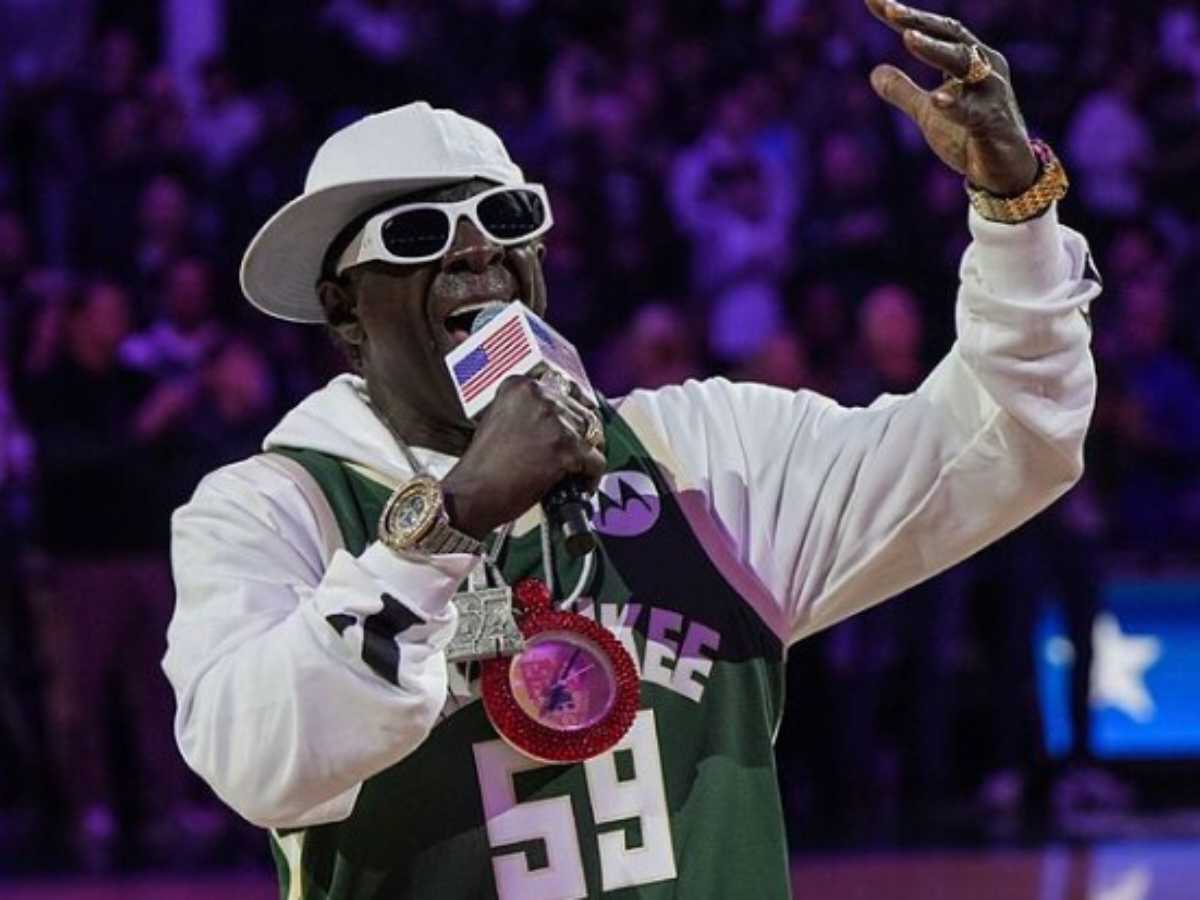 Flavor Flav sang the national anthem at an NBA game