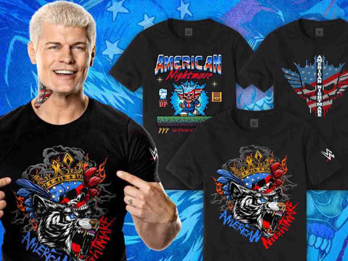 Cody Rhodes and his merchandise (via WWE.com). It helps to depict Cody along with his merchandise.