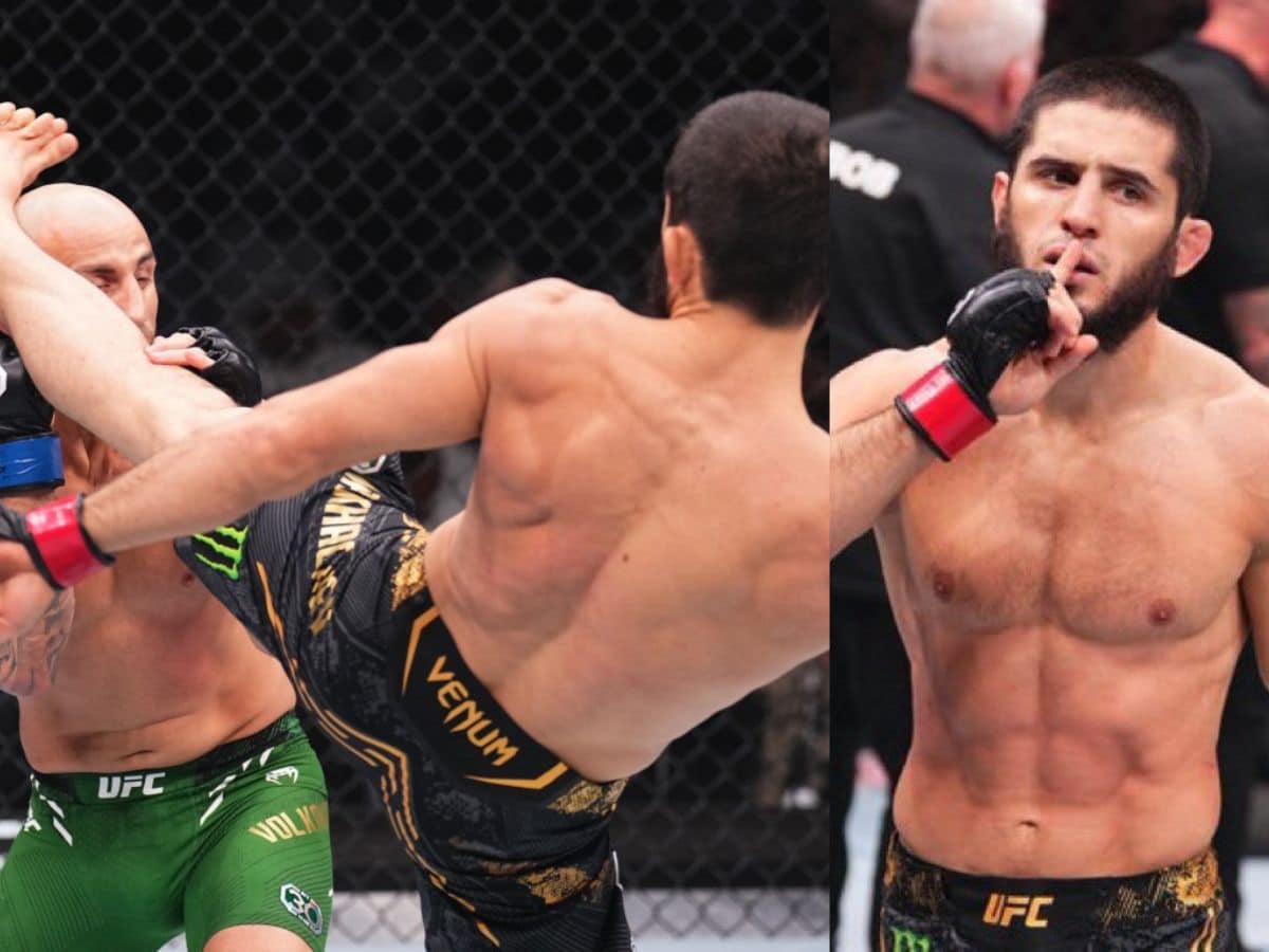 WATCH: Islam Makhachev OBLITERATES Alexander Volkanovski with incredible head kick