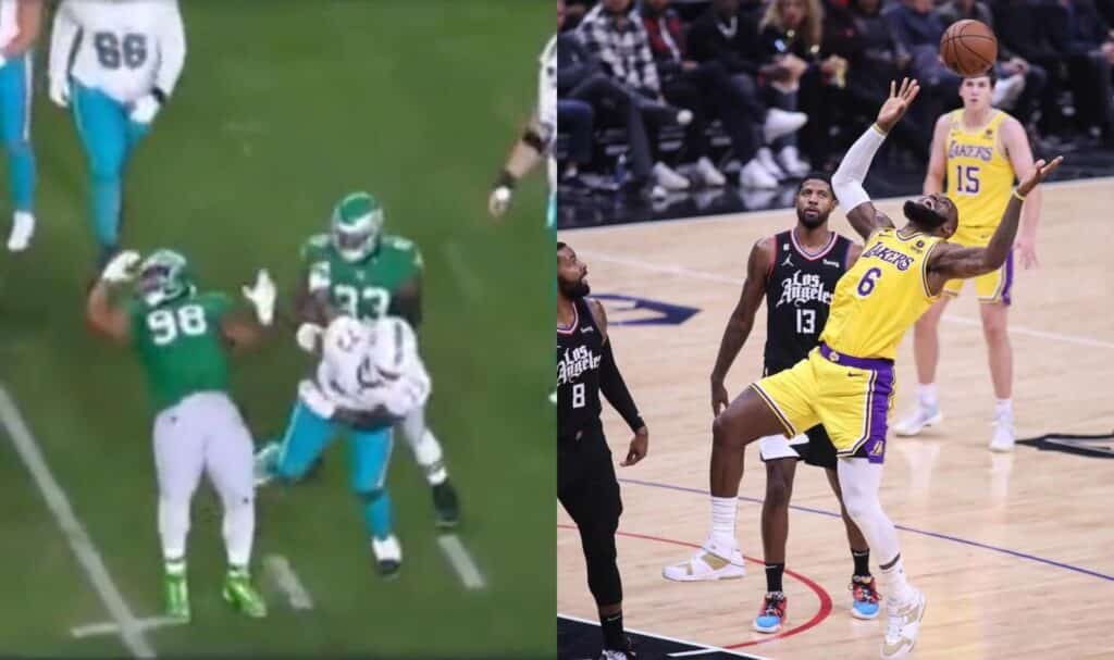 Eagles star claims LeBron James inspired him to commit RIDICULOUS flop in team’s win over Dolphins