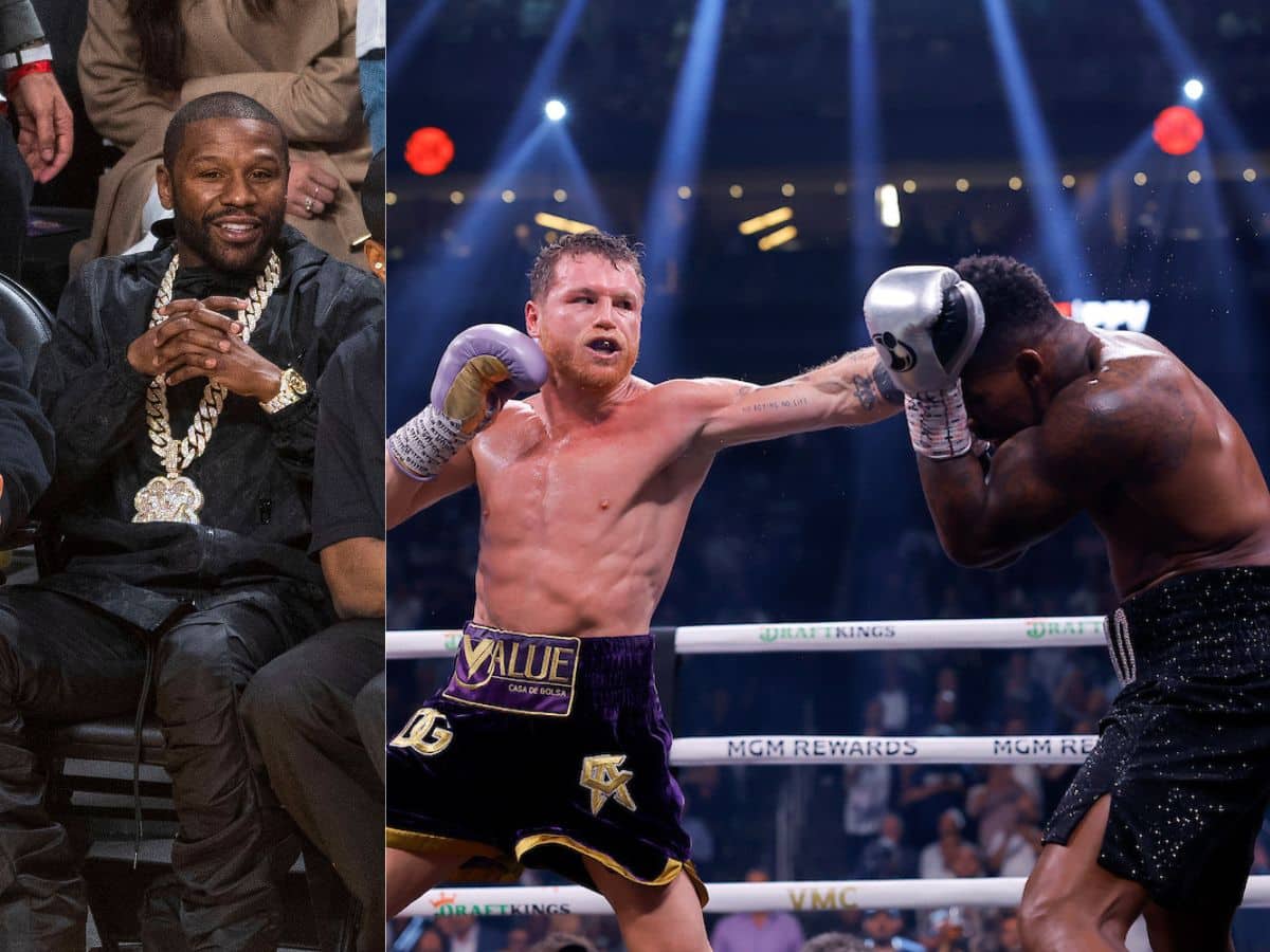 “Give me Canelo Vs Crawford” – Fans erupt in frenzy as Canelo Alvarez dominates Jermell Charlo in title defense with Floyd Mayweather as ringside witness