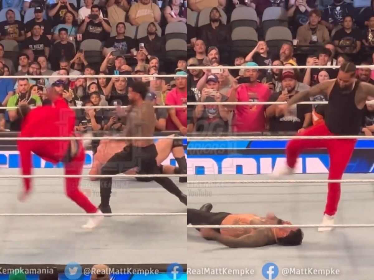  WATCH: Jimmy Uso gets the last laugh as he attacks Jey Uso amidst a grudge match against former WWE Champion after SmackDown went off-air