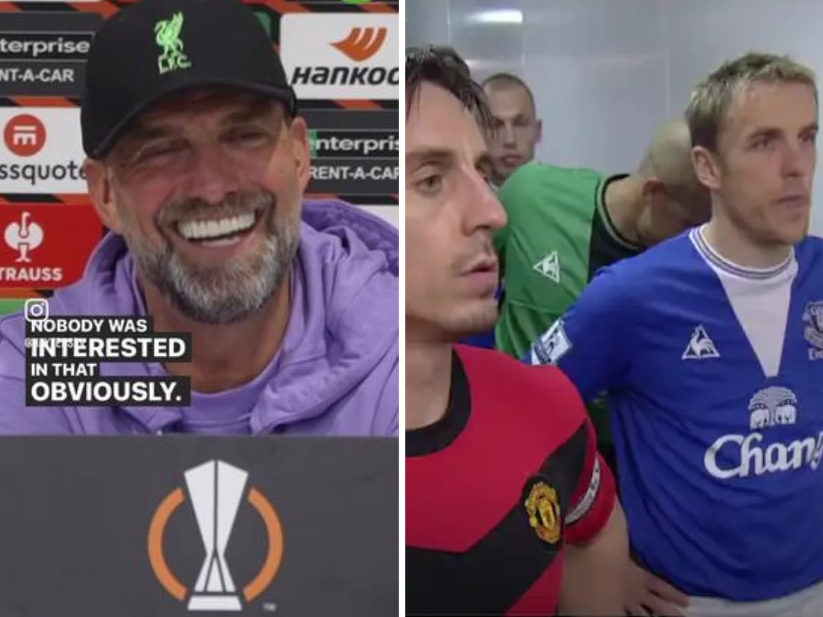 WATCH: Liverpool boss Jurgen Klopp takes CHEEKY dig at the Neville ...