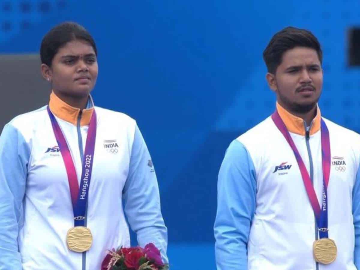 Jyothi Surekha Vennam Ojas Deotale asian games (1)