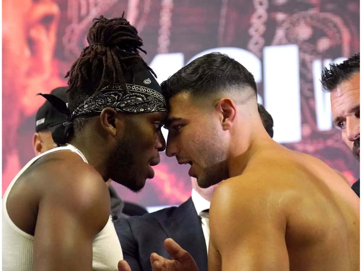 KSI and Tommy Fury facing off