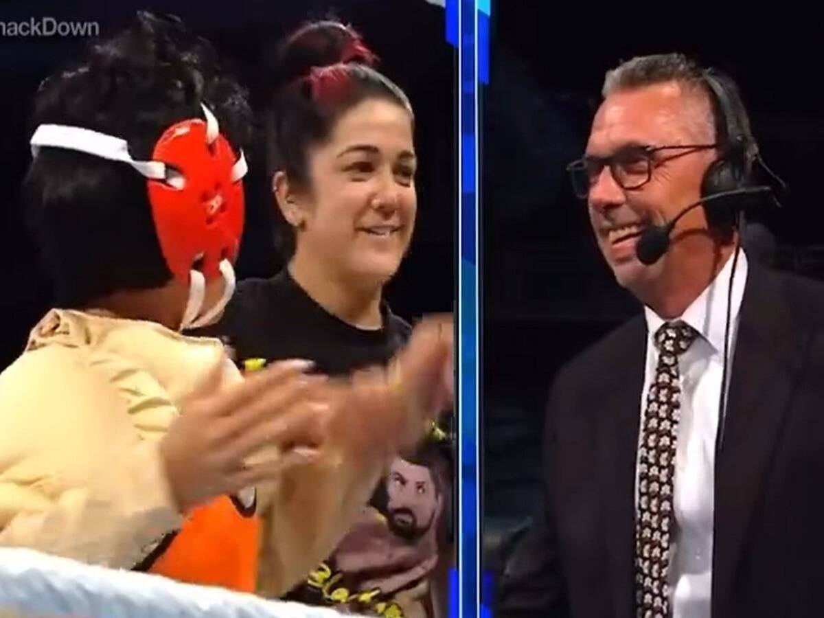 WATCH: Bayley gets pranked by 32-year-old star to face Michael Cole in dream match ahead of WWE SmackDown