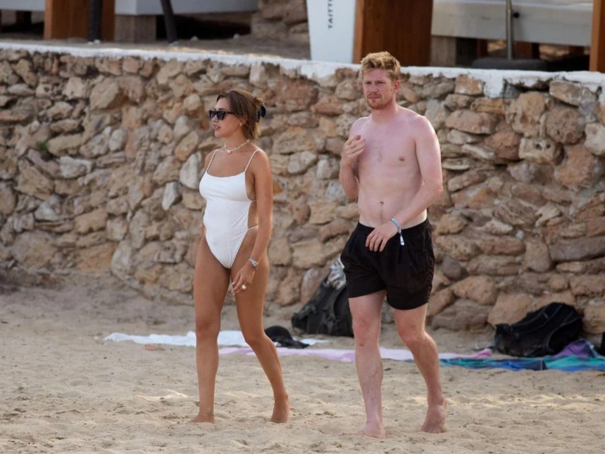 Kevin De Bruyne with his wife Michele Lacroix 