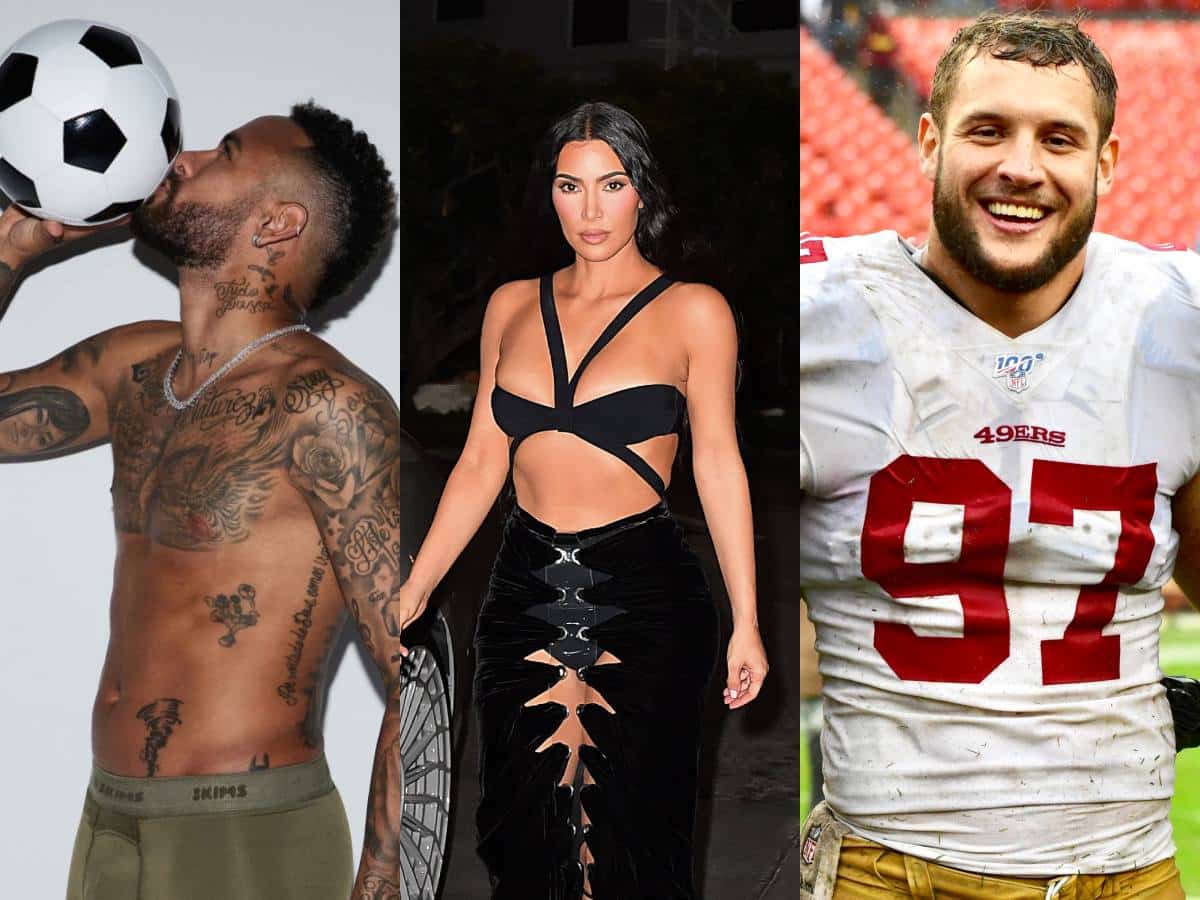 Neymar Jr. And Nick Bosa go topless to promote Kim Kardashian’s new men’s undergarments line