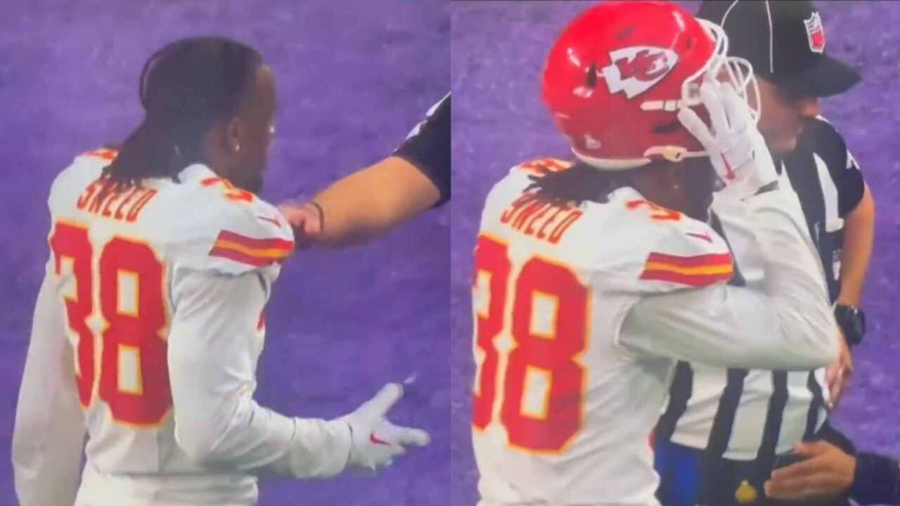 WATCH: Referees Urging Chiefs CB L'Jarius Sneed To Put His Helmet On ...