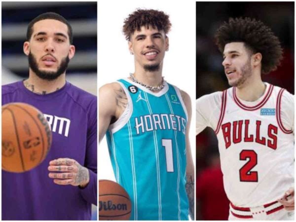 LiAngelo Ball, LaMelo Ball and Lonzo Ball