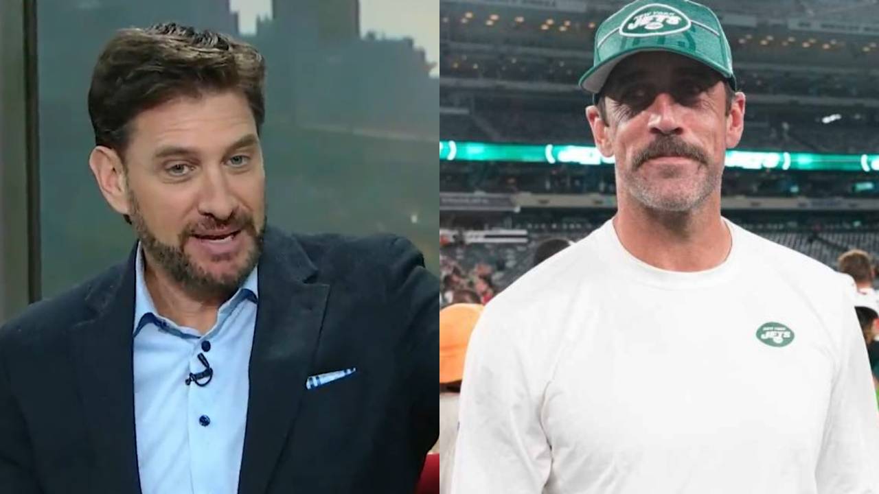 Mike Greenberg loses his mind over Aaron Rodgers roaming freely without crutches just months after his Achilles injury