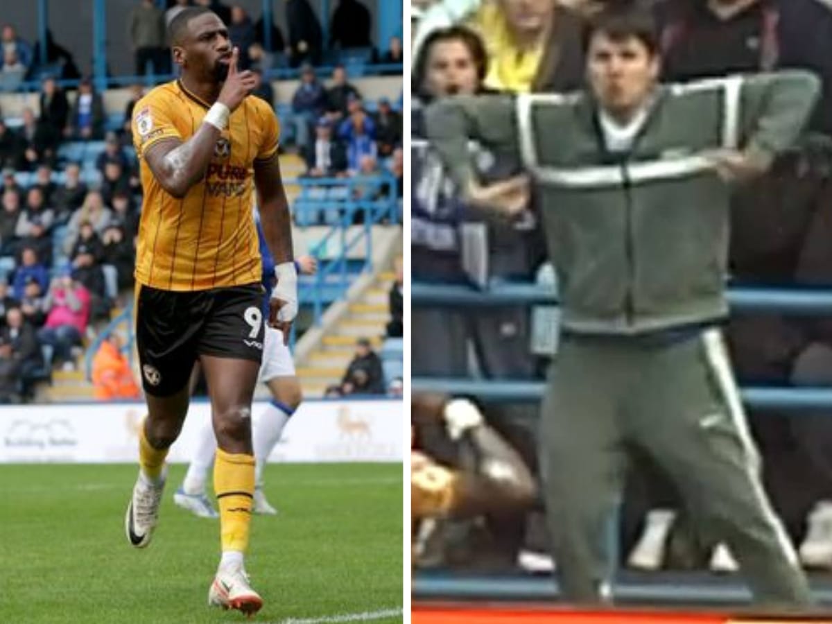 WATCH: Gillingham fan aims DISGRACEFUL racial gestures at Omar Bogle during goal celebration