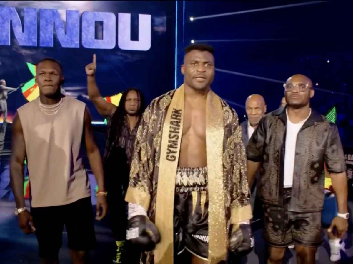 Israel Adesanya and Kamaru Usman walked out with Francis Ngannou