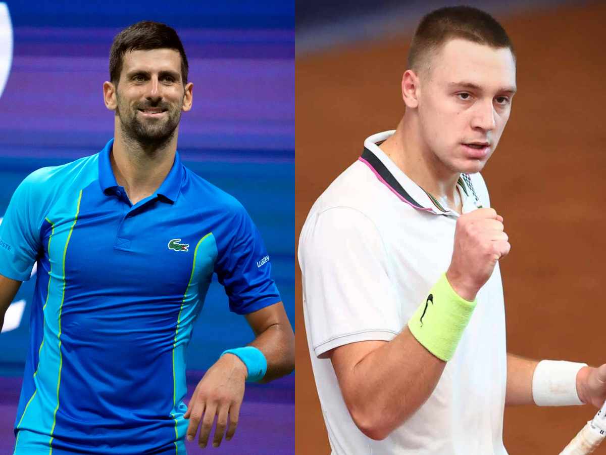 WATCH: Novak Djokovic gives practice lessons to Hamad Medjedovic as the two Serbians share the court for practice ahead of the Paris Masters