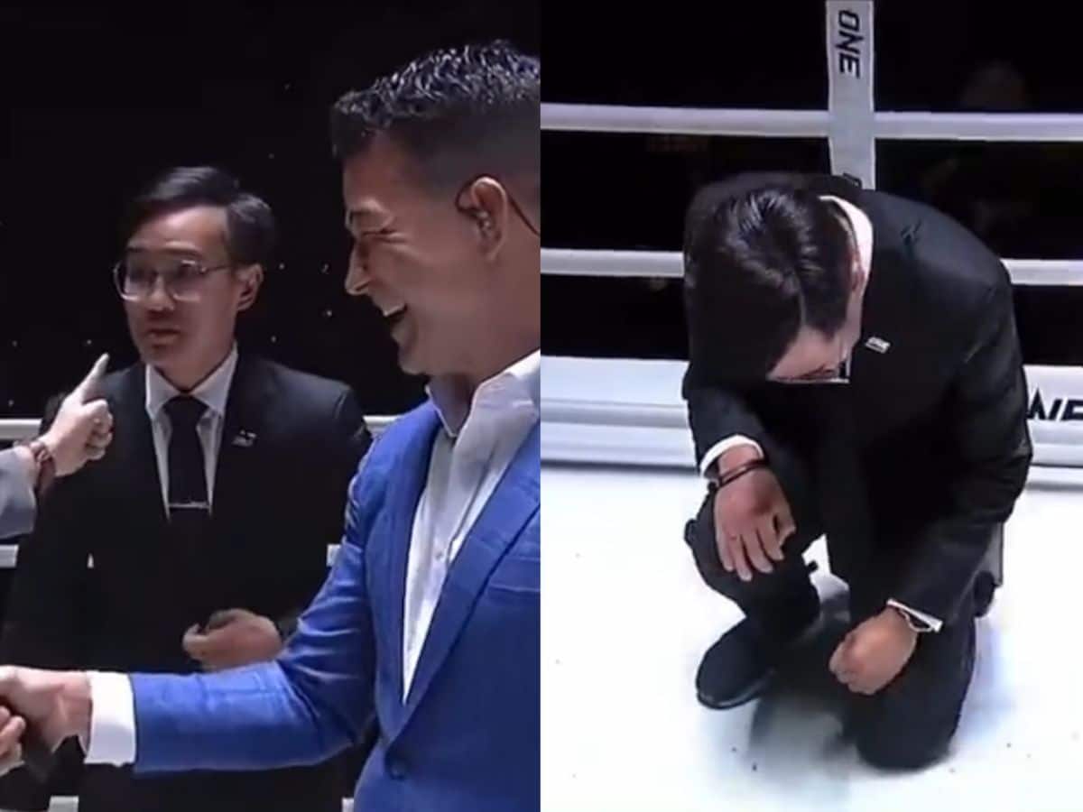 WATCH: ‘More than unranked UFC flyweight’ – Translator falls to knee after receiving whopping 350,000 from ONE Championship President Chatri Sityodtong