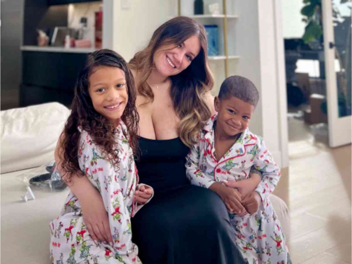 Nancy Rodriguez with her two children, Sophia and Roman