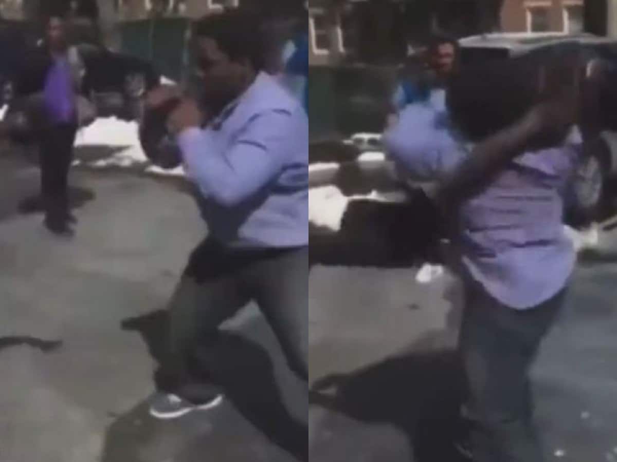 WATCH: Street-fighting man getting slammed to the floor gets compared to prime UFC double champion Daniel Cormier