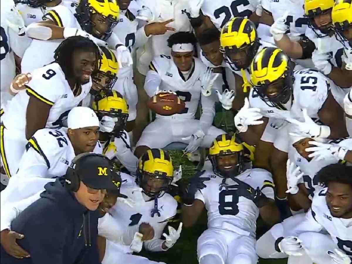 WATCH: HC Jim Harbaugh hilariously joins his team in pick-6 celebration as Michigan goes 6-0 after a thumping win over Minnesota