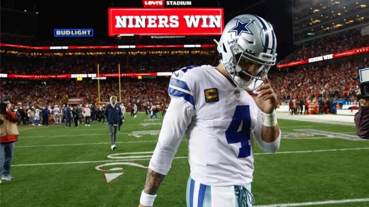 WATCH: Skip Bayless throws Dak Prescott’s jersey in the trash claiming he’s ‘done’ with the Cowboys QB, shows patience with Micah Parsons
