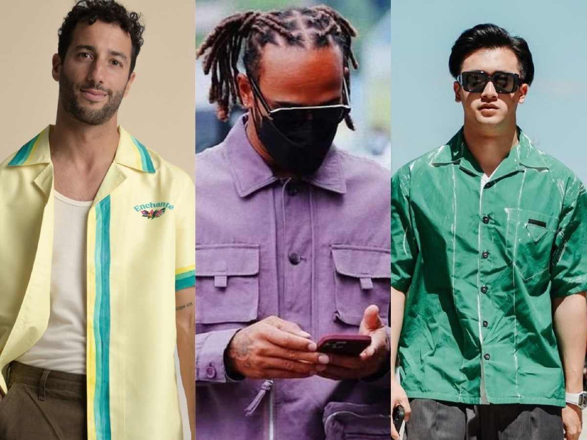 Daniel Ricciardo (Left, credits: WWD), Lewis Hamilton (middle, credits: Essentially Sports) and Zhou Guanyu (Right, credits: Reddit)