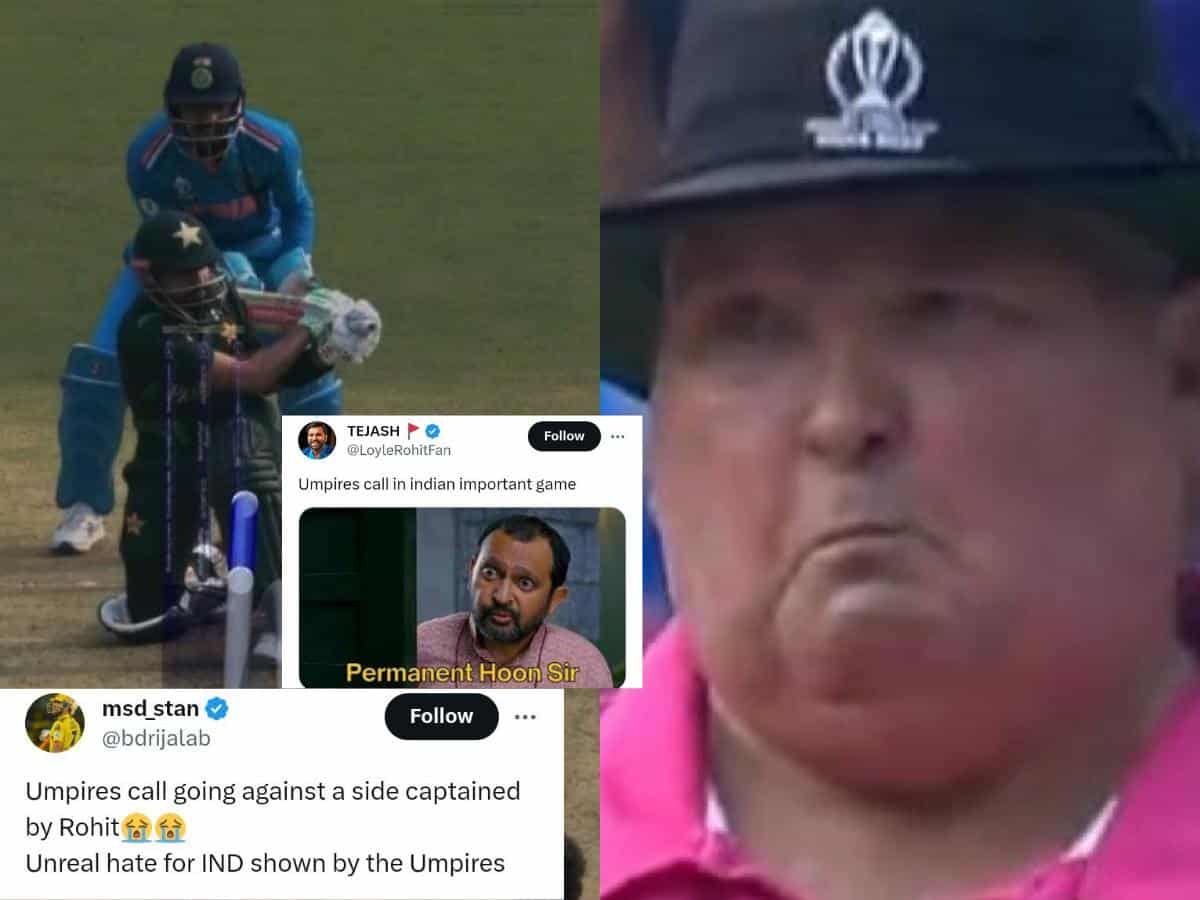 “He is from pak side”- Netizens blast UMPIRE for multiple mistakes during India vs Pakistan clash